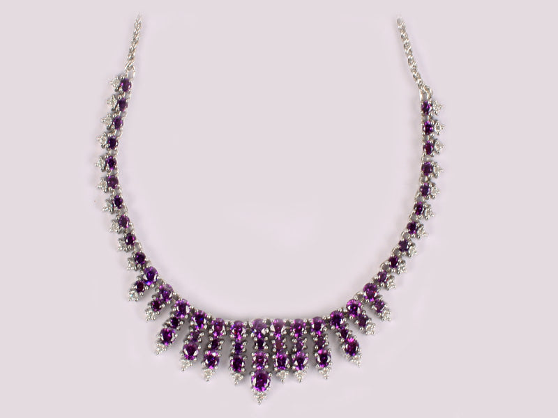 Amethyst Cubic Zirconia Necklace