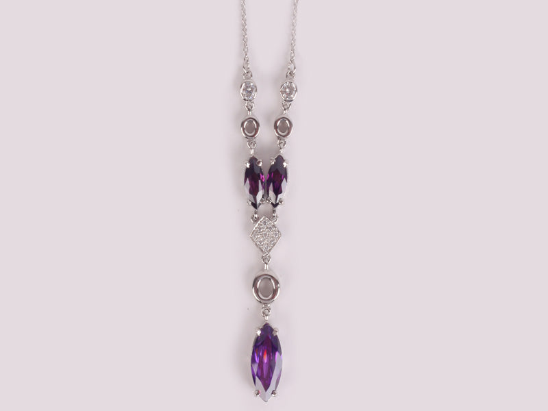 Amethyst Cubic Zirconia Necklace