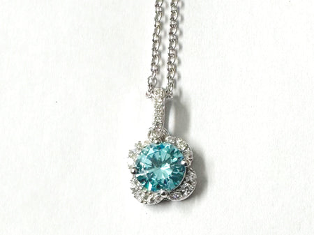 Aqua Cubic Zirconia Necklace