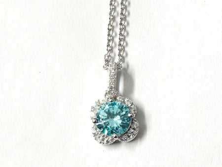 Aqua Cubic Zirconia Necklace