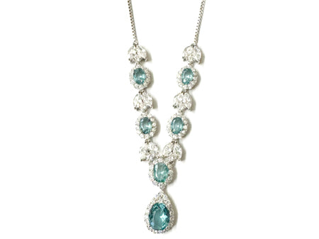 Aquamarine Cubic Zirconia Necklace