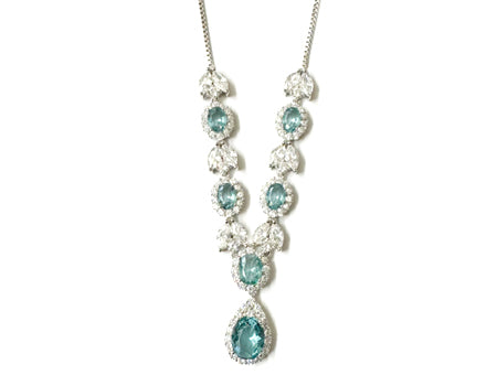 Aquamarine Cubic Zirconia Necklace