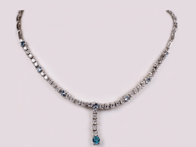 Aquamarine Cubic Zirconia Necklace