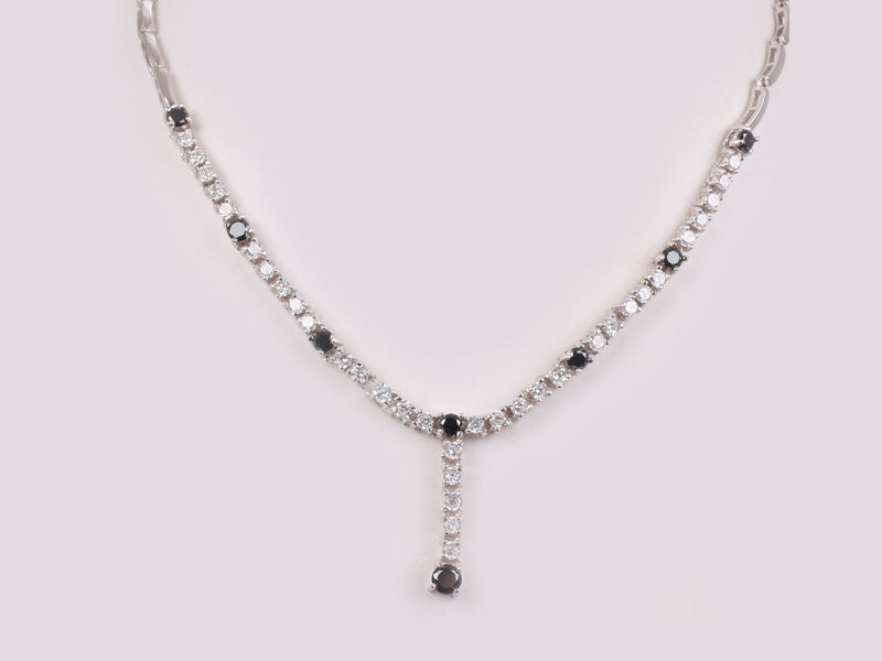 Black Cubic Zirconia Necklace