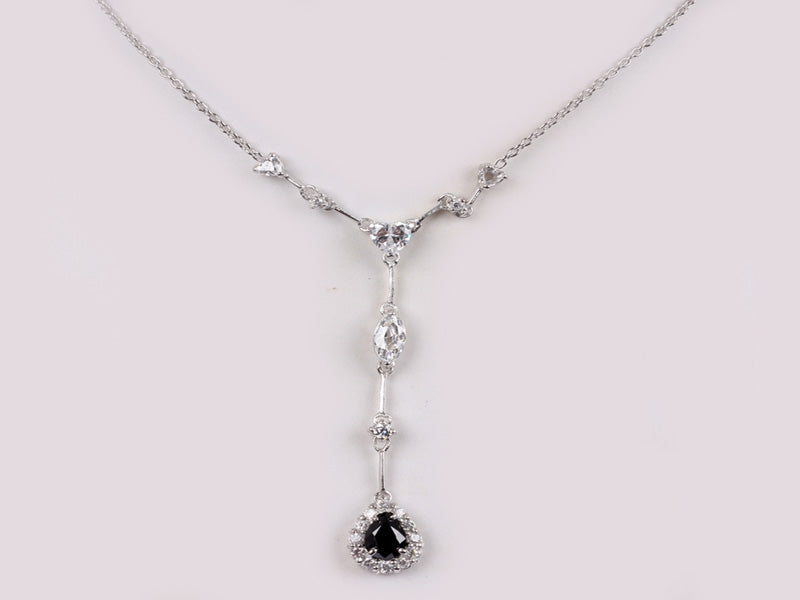 Black Cubic Zirconia Necklace