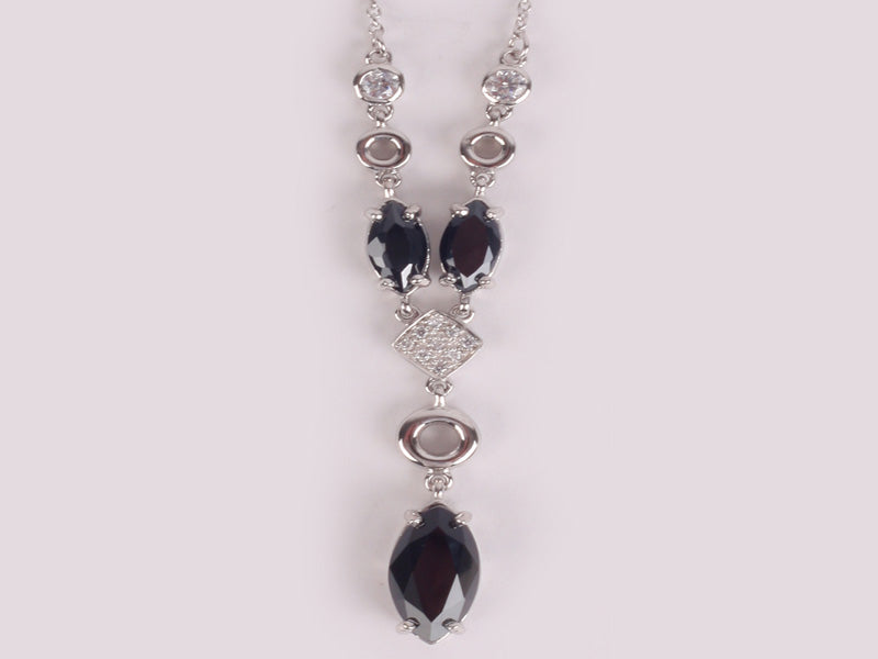 Black Cubic Zirconia Necklace