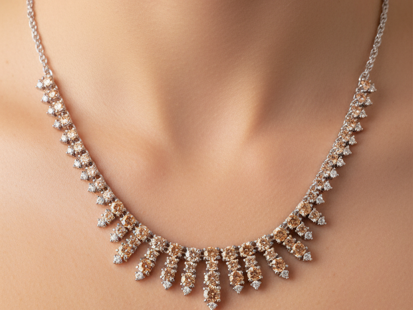 Champagne/Smokey Quartz Necklace