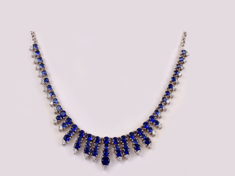Sapphire Cubic Zirconia Necklace