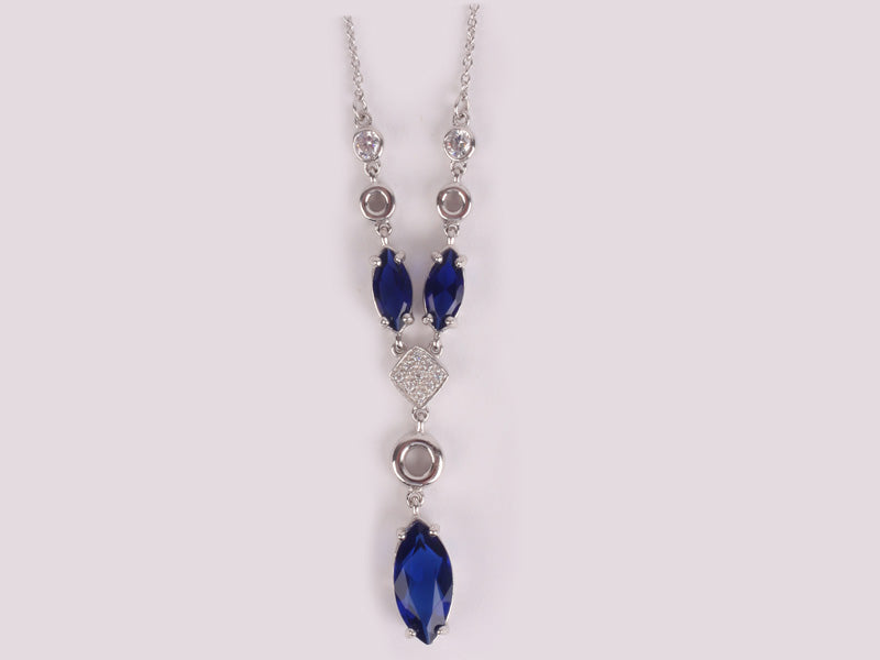 Sapphire Cubic Zirconia Necklace