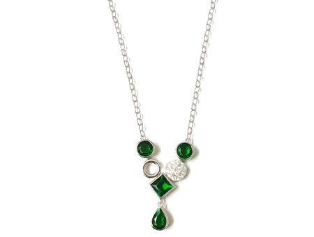 A Emerald Cubic Zirconia Necklace