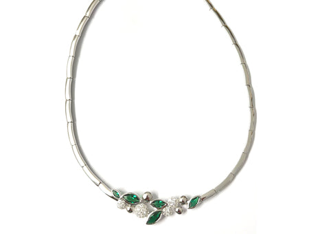 A Emerald Cubic Zirconia Necklace