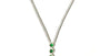 Emerald & White Cubic Zirconia Silver Necklace.