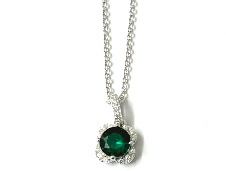 Emerald Cubic Zirconia Necklace