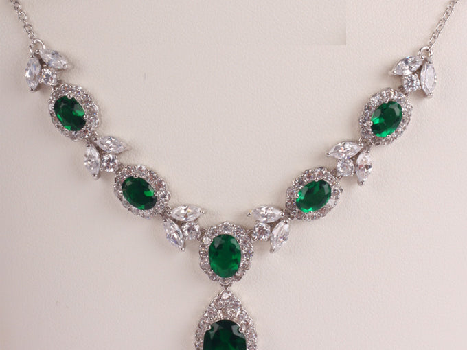 Emerald Cubic Zirconia Necklace