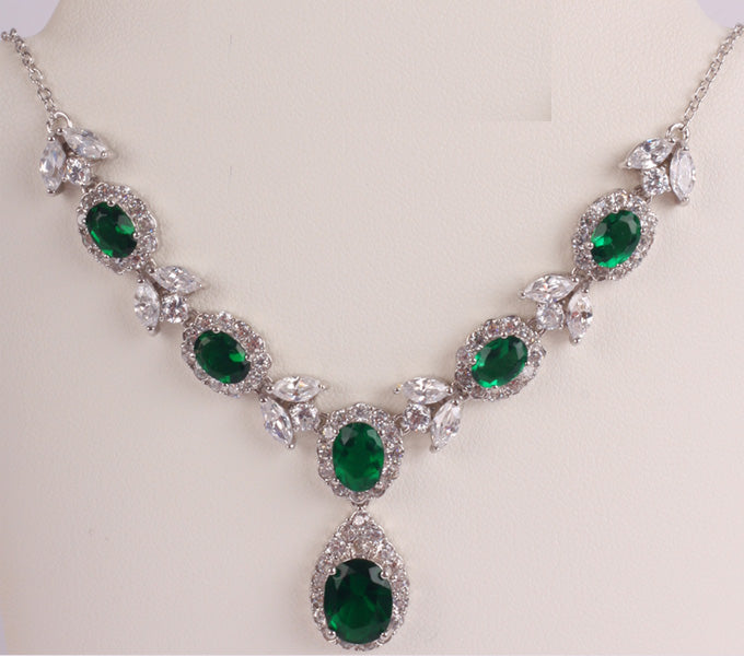 Emerald Cubic Zirconia Necklace