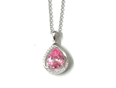 Pink Cubic Zirconia Necklace