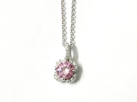 Pink Cubic Zirconia Necklace