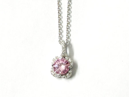 Pink Cubic Zirconia Necklace