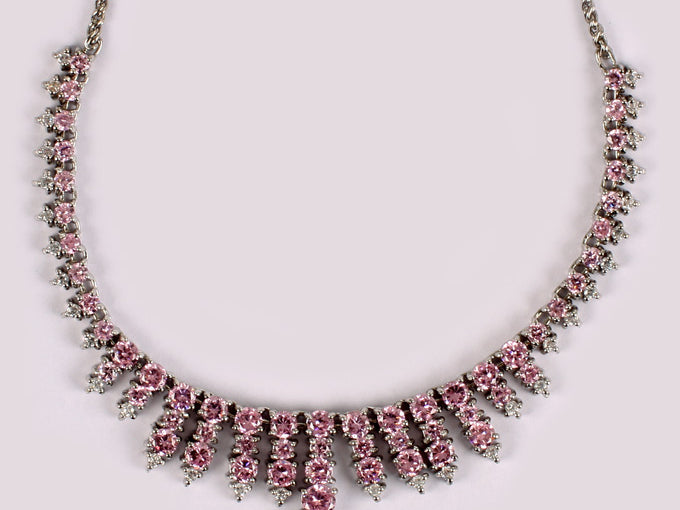 Pink Cubic Zirconia Necklace