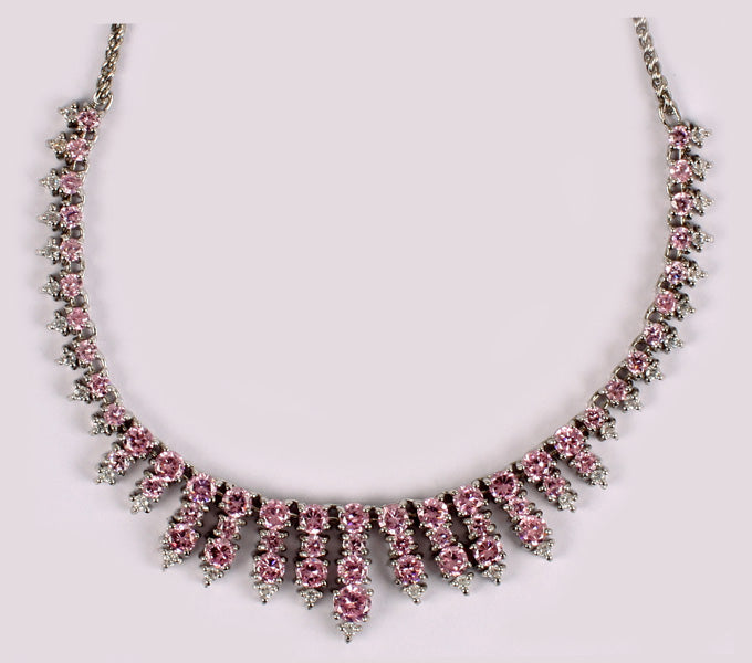 Pink Cubic Zirconia Necklace