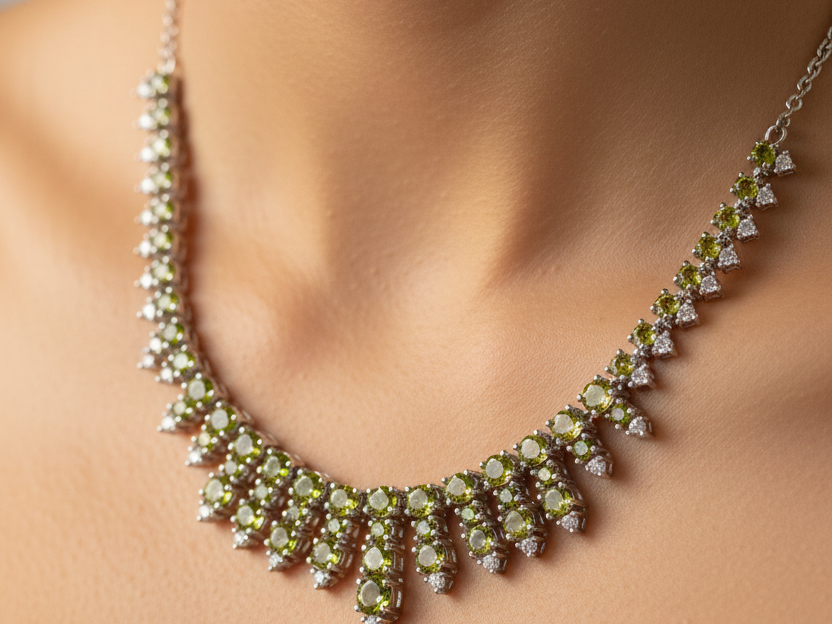 Peridot Cubic Zirconia Necklace