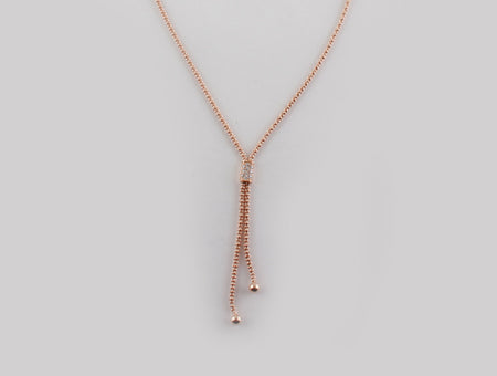 A White Cubic Zirconia Necklace.