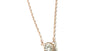 A Rose Gold Plate with white CZ Necklace