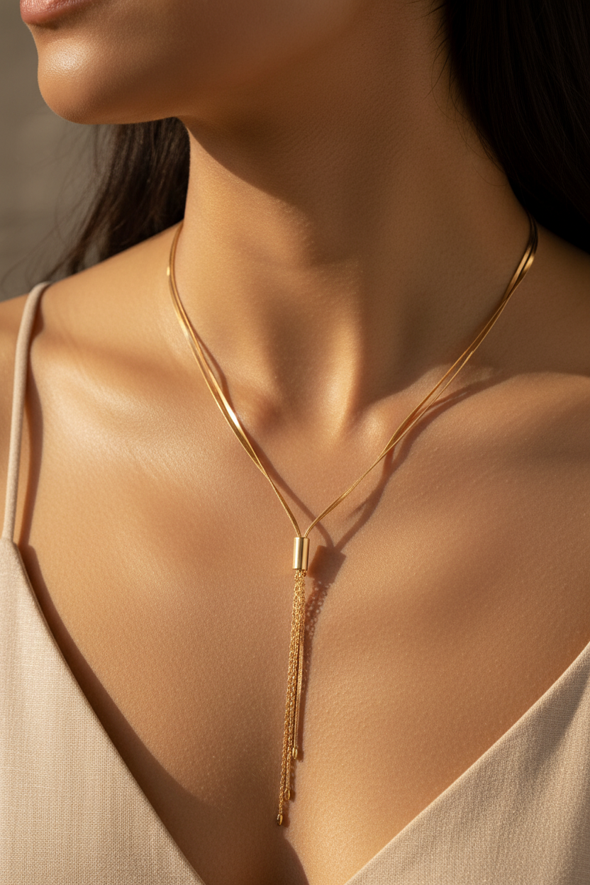 A White Cubic Zirconia Necklace.