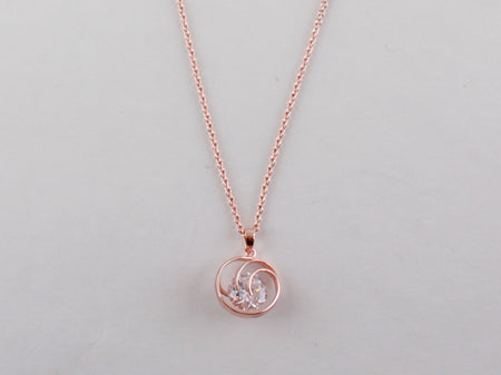 A White Cubic Zirconia Necklace.