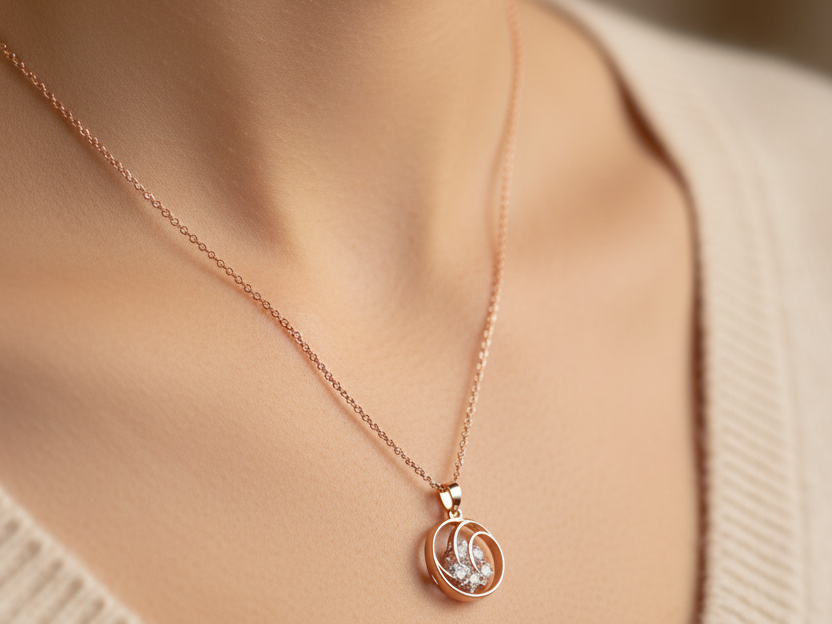 A White Cubic Zirconia Necklace.