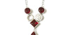 A Ruby Cubic Zirconia Silver Necklace