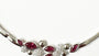 A Ruby Cubic Zirconia Silver Necklace