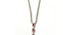 Ruby Cubic Zirconia Silver Necklace.