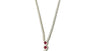 Ruby Cubic Zirconia Silver Necklace.