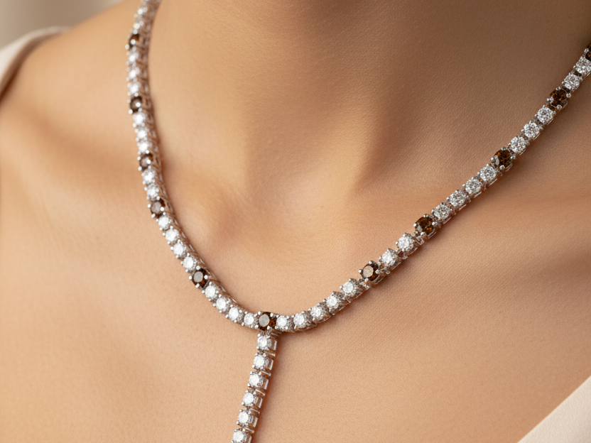 Champagne/Smokey Quartz Necklace