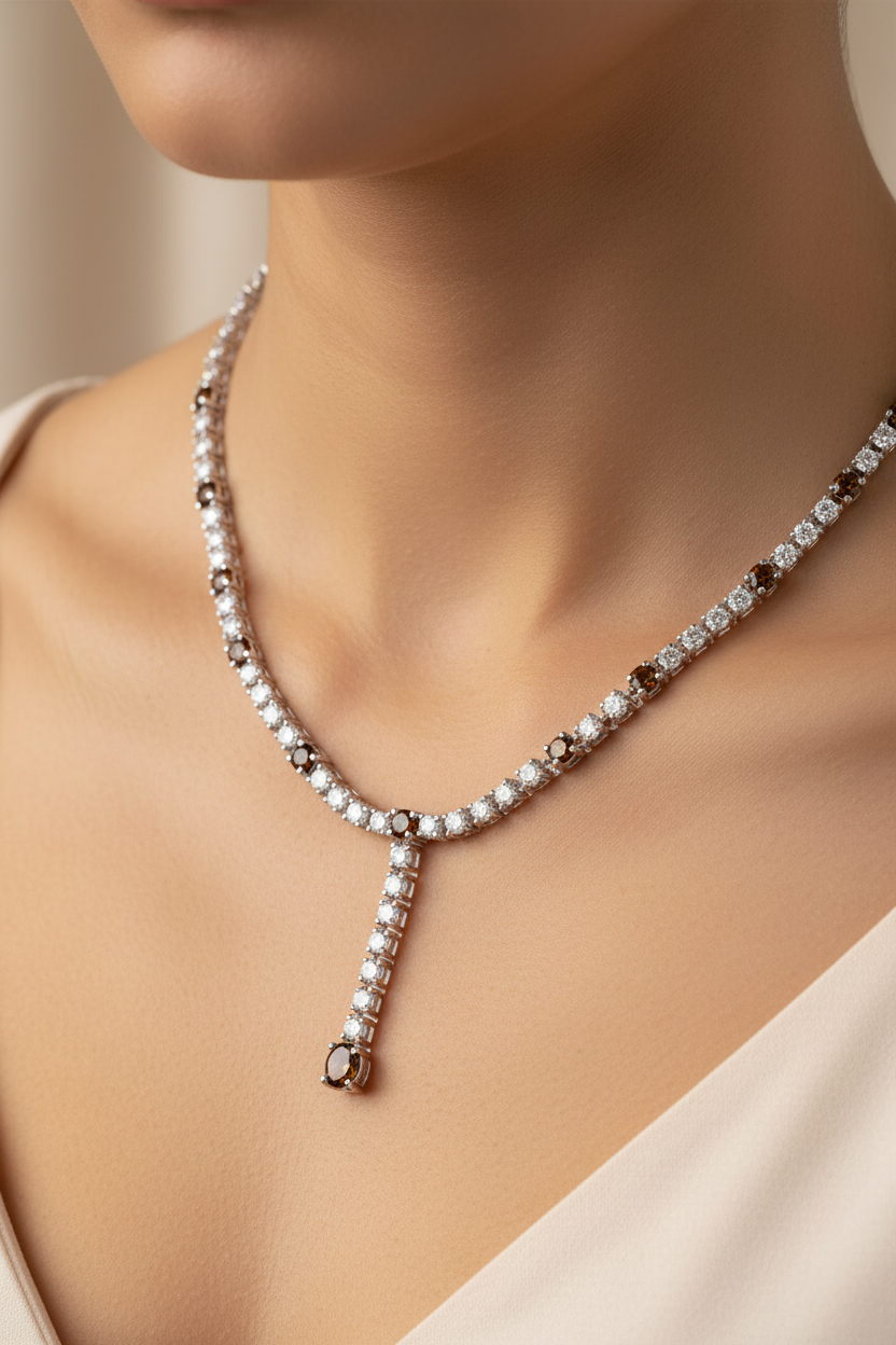 Champagne/Smokey Quartz Necklace