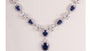 Sapphire Cubic Zirconia Silver Necklace.