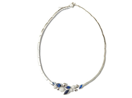 A Sapphire Cubic Zirconia Necklace