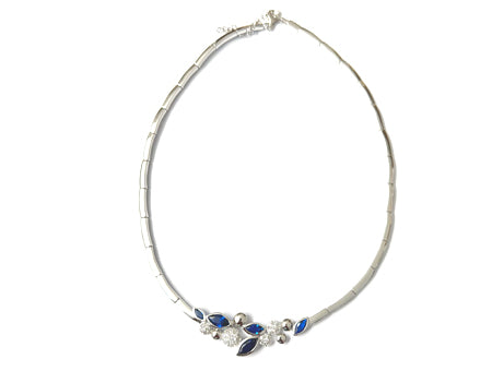A Sapphire Cubic Zirconia Necklace