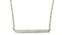 A Silver White CZ Bar Necklace