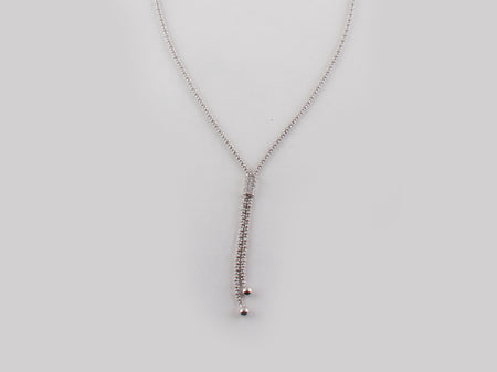 A White Cubic Zirconia Necklace.