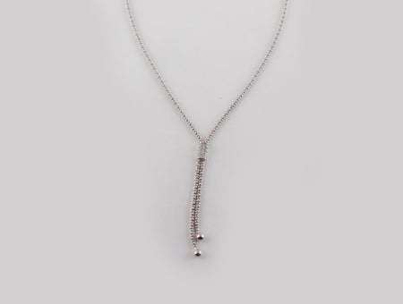 A White Cubic Zirconia Necklace.