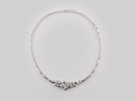 A White Cubic Zirconia Necklace.