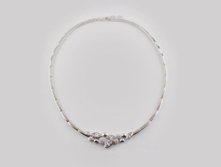A White Cubic Zirconia Necklace.