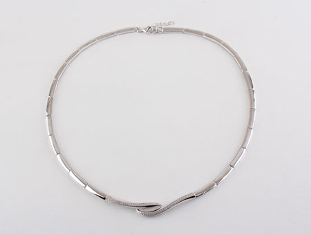 A White Cubic Zirconia Necklace.