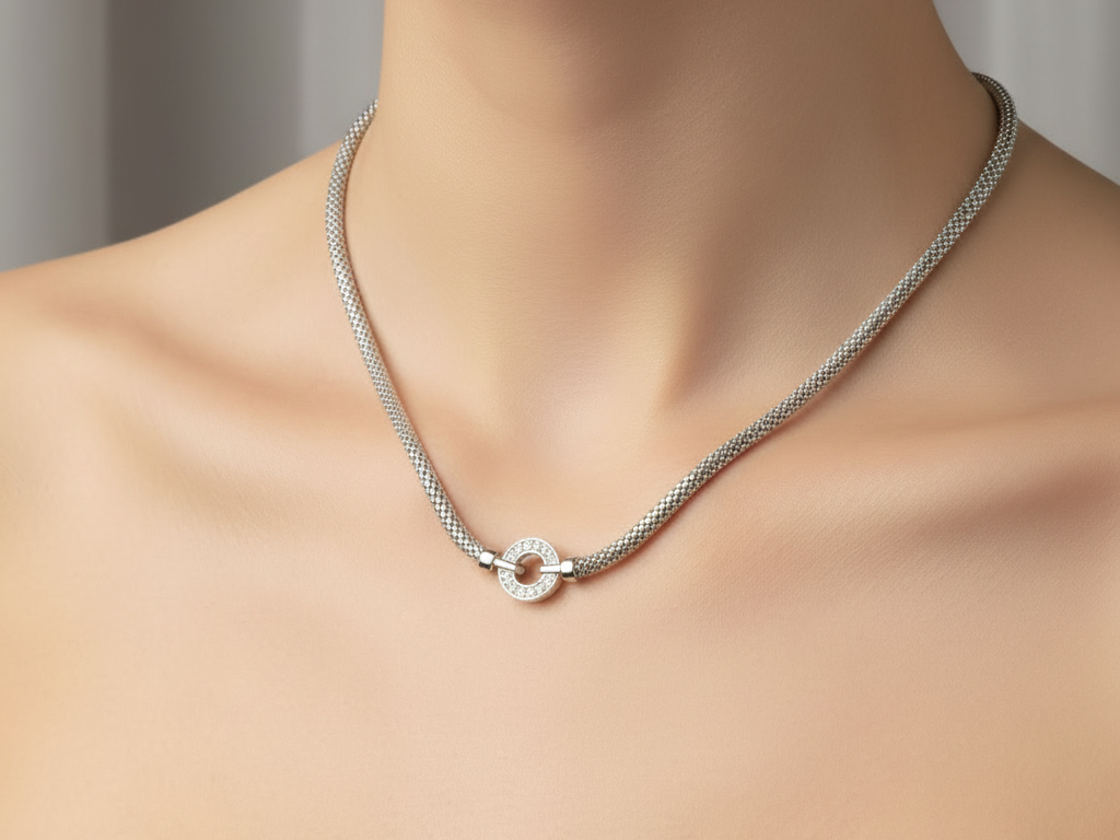 New White Cubic Zirconia Necklace