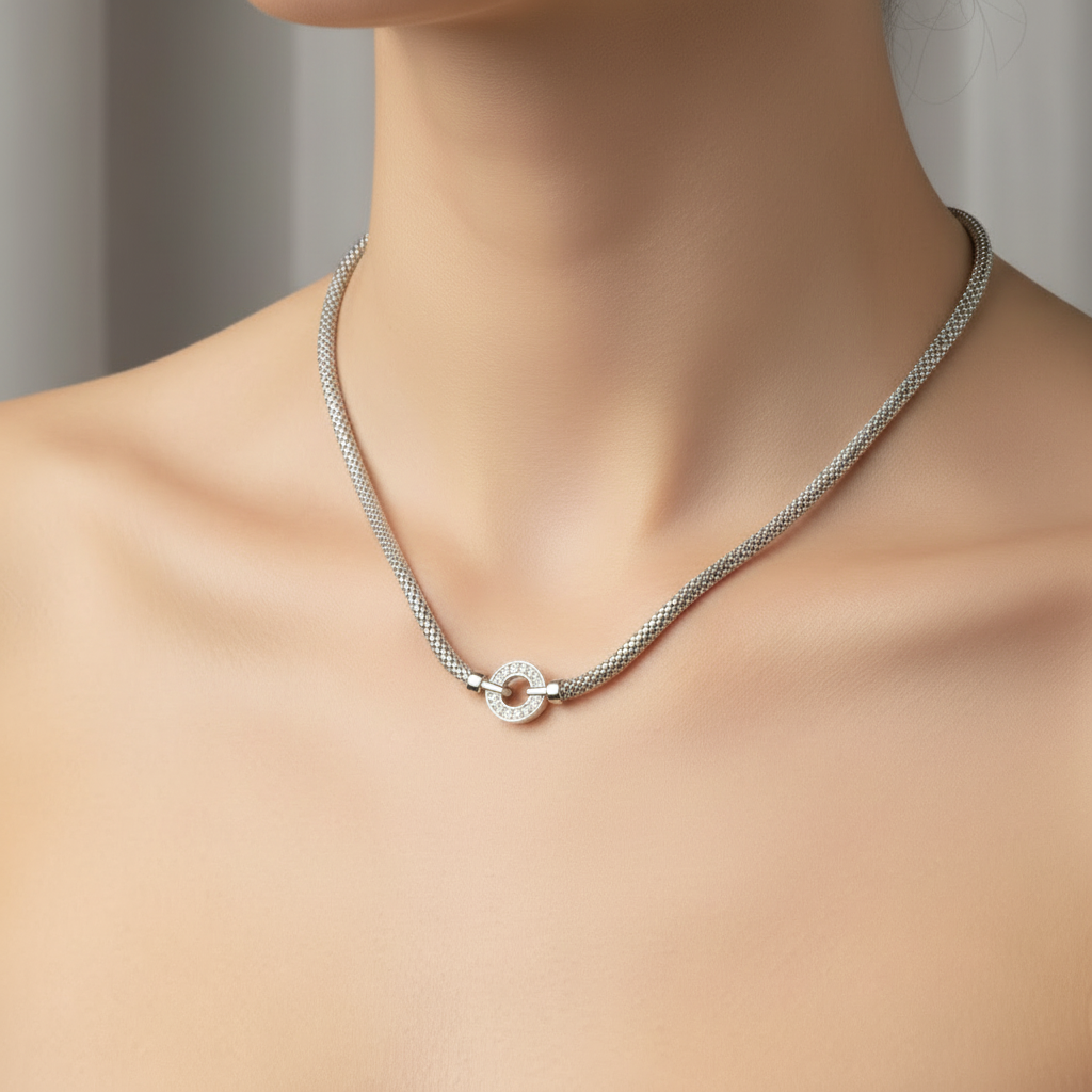 New White Cubic Zirconia Necklace