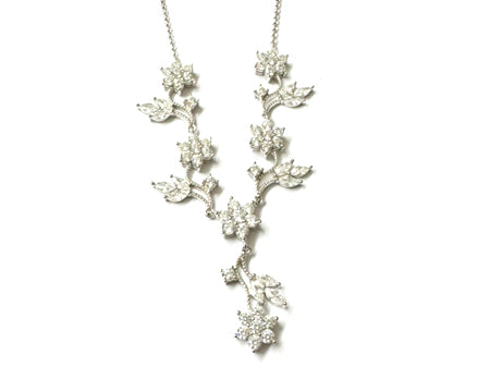 A Silver white CZ Necklace
