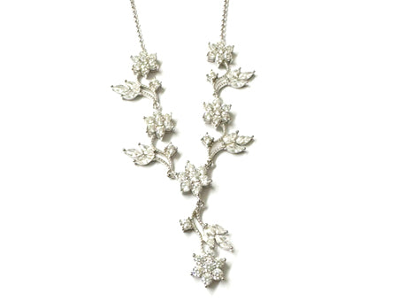 A Silver white CZ Necklace