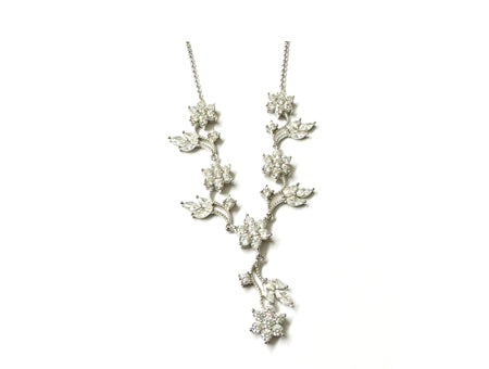 A Silver white CZ Necklace